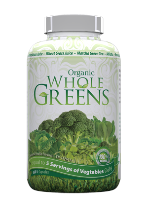 ORGANIC WHOLE GREENS -360 VCAPS